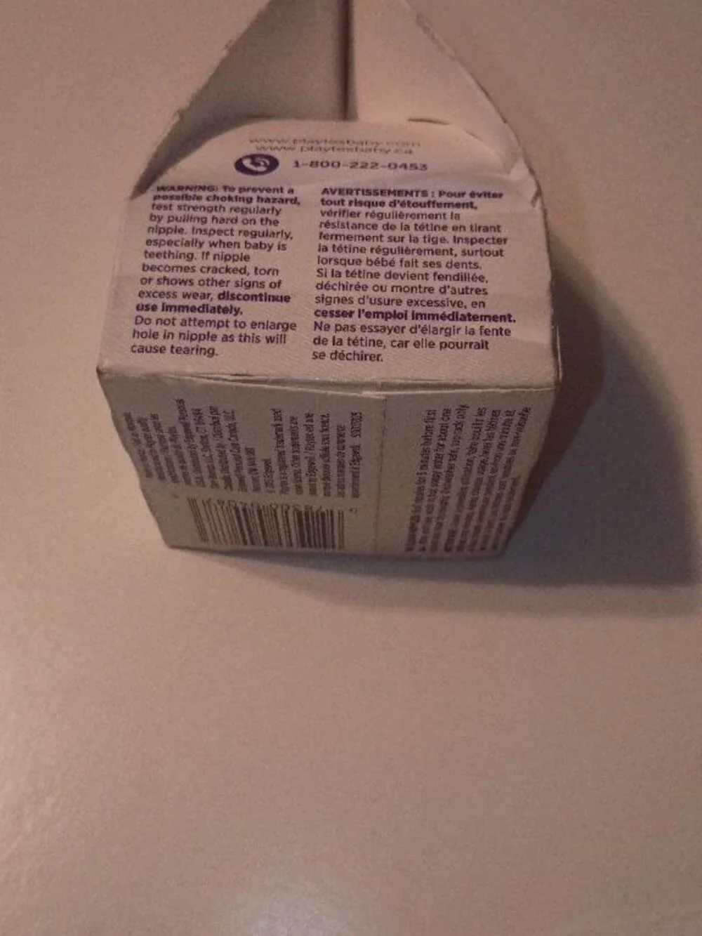 Playtex Baby Angled Tige Excentree, Brand New, Sealed